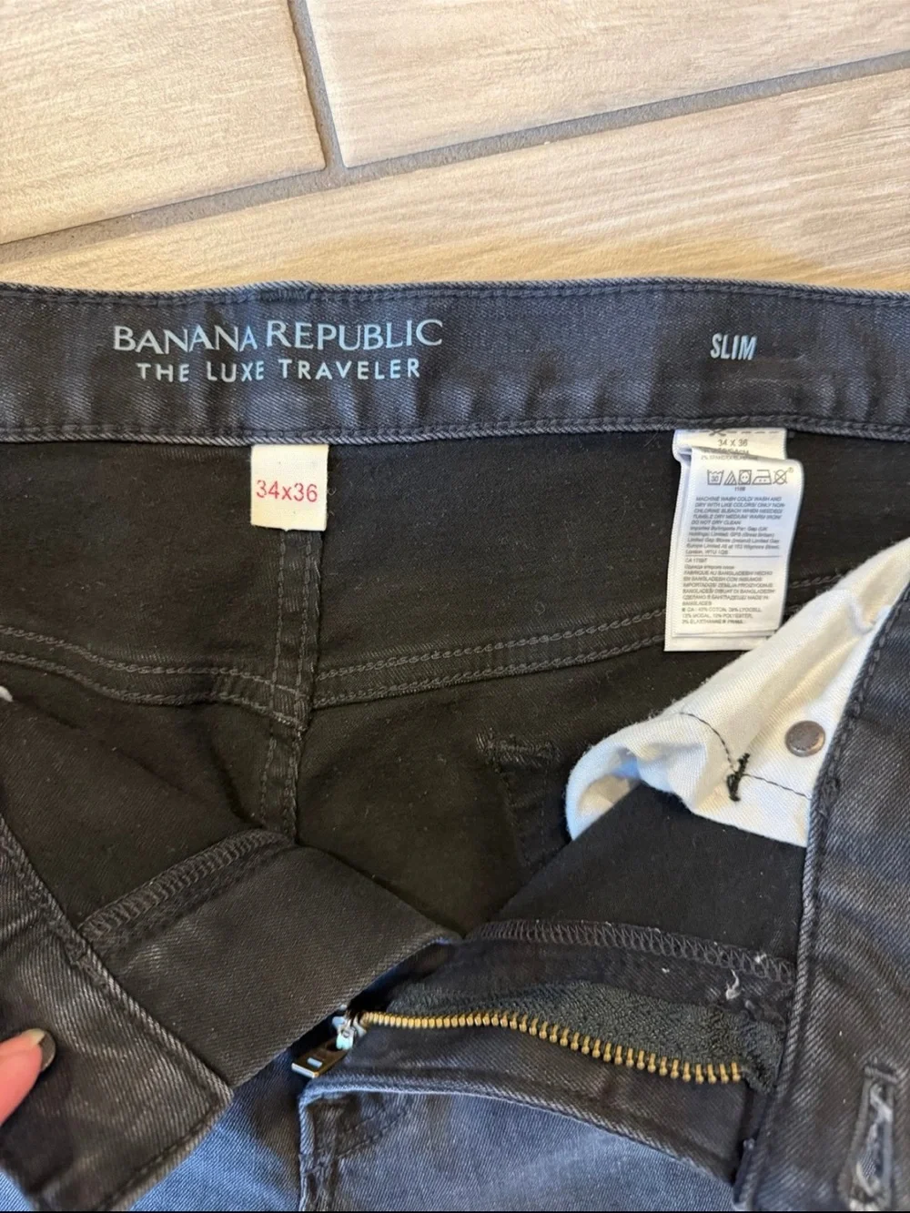 Men’s Banana Republic Luxe Traveler Slim Jeans Pants 34x36